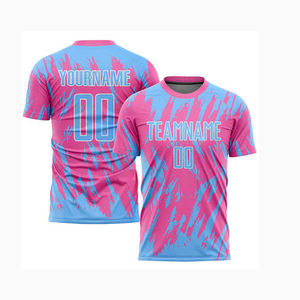 ชุดเสื้อฟุตบอลสีม่วงน้ำเงินแบบกำหนดเอง ชุดยูนิฟอร์มฟุตบอลแขนสั้น เสื้อกีฬาทีมและกางเกงขาสั้นแบบกำหนดเองพร้อมชื่อและหมายเลข - Product Image 6
