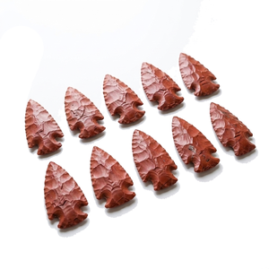 Pointes de flèche en pierre naturelle, jaspe rouge, pointes de flèche en cristal, pointes de flèche en jaspe fantaisie, pierres précieuses, grossistes en cristal - Product Image 2