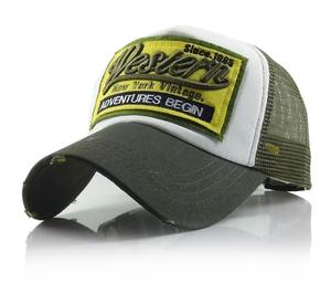 Sombrero deportivo de malla desgastada con borde curvo y parche tejido personalizado, moda clásica y Vintage para uso en exteriores, hecho en proveedor de Vietnam - Product Image 3