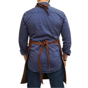 Venta al por mayor de alta calidad de cuero genuino de vaca babero delantal logotipo personalizado multiusos de cuero resistente para los hombres gran oferta - Product Image 6