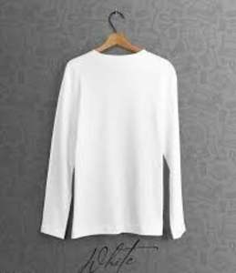 Women's 100% Cotton Plain T-<b>Shirt</b> with <b>Long</b> <b>Sleeves</b> & Neck Custom Logo & Color Print Eco-Friendly Breathable <b>White</b> T-<b>Shirt</b> - Product Image 5