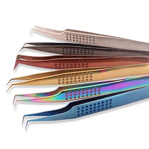 Multi Color Dot Design Eyelash Tweezers High Quality Wholesale Prices Stainless Steel Custom Logo Lash Accessories Beauty Tool - Product Image 6