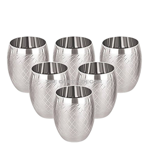 La mayoría de los estilos de tendencia, juego de copas de cáliz plateado de dos impresionantes grabados a mano, diseño de copa de metal de vino de latón - Product Image 5