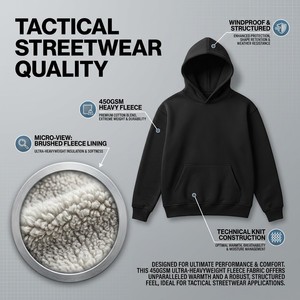 Felpa con Cappuccio e Zip Integrale Personalizzata Cbydo, Giacca Antivento Streetwear da Uomo con Maschera Integrata, Stampa Logo e Ricamo DTG - Product Image 2