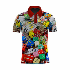 Polos pour hommes grande taille entièrement sublimés Polos d'été respirants pour hommes Polo de sport d'affaires - Product Image 1