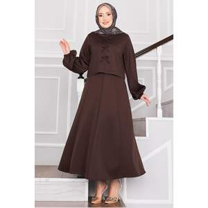 Otoño Casual un conjunto marrón para tela de punto de buceo falda de 2 piezas Top XS longitud corta recortada características XL pantalones cortos Midi Blazer - Product Image 5