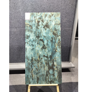 กระเบื้องปูพื้นพอร์ซเลนเคลือบเงา600X1200MM การตกแต่งภายในห้องนั่งเล่นหรูหรามันวาวสูงการอัปเกรด - Product Image 4