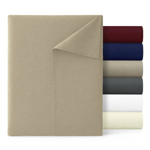 Collection de draps plats en polyester brossé doux certifiés Oeko-Tex 90-105-135-150-180 cm, taille simple, draps-housses et draps plats - Product Image 1