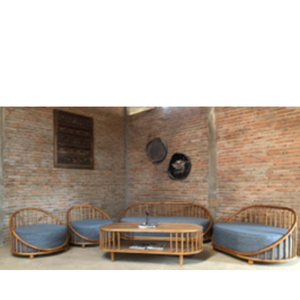 Ensemble de canapés en rotin de style contemporain pour l'extérieur, meubles de patio élégants pour les jardins et les espaces de villégiature - Product Image 3