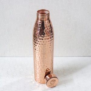 100% Pure & Handmade 1L <b>Copper</b> Water <b>Bottle</b> Leak-Proof Yoga <b>Bottle</b> with Custom Logo for Direct <b>Drinking</b> - Product Image 2