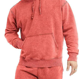 Sweat à capuche structuré délavé à l'acide | Coton teint en vêtement | Vêtements de rue professionnels | Production OEM et ODM - Product Image 5