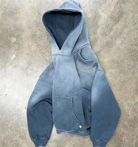 Vente en gros de sweat à capuche surdimensionné lourd saison d'hiver impression personnalisée manches longues sweat à capuche délavé à l'acide - Product Image 4