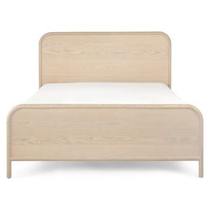 Cadre de lit en bois minimaliste moderne Mobilier en bois de suar durable en teck acajou pour chambre à coucher pour hôtels villas Couleur naturelle-210103 - Product Image 4