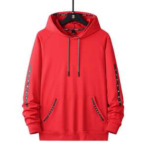 Vibrant <b>Red</b> Color Men's Top Choice Breathable Best Quality 100% Cotton Custom Logo Pullover Hoodie Hot Choice Men's <b>Hoodies</b> New - Product Image 1