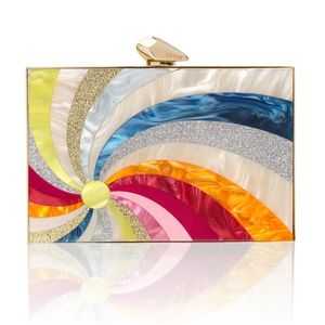 Pochettes de luxe pour femmes Pochettes attrayantes en résine époxy Sac de soirée en résine acrylique avec sangle en polyuréthane Embrayage pour femme 2024 - Product Image 6
