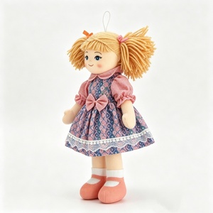 customized Vintage Pigtail Cloth Rag <b>Doll</b>, Soft Fabric Girl Plush <b>Doll</b>, Retro Cottagecore Textile <b>Doll</b> - Product Image 6