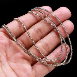 Perles Rondelles Diamantées Champagne Lustre LD0351, Pierres Facettées de Qualité Bijoux, Certifiées par un Certificat Tierce Partie, Haute Qualité, 15 Perles - Product Image 4