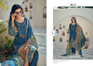 Costume d'impression numérique en pur coton de pelouse avec broderie élégante pour femmes au prix de gros - Product Image 3