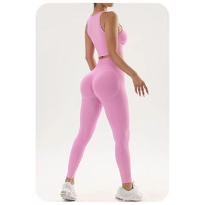 Calidad superior Último diseño Gimnasio Fitness Wear Logotipo personalizado Impresión Peso ligero Mujeres Gimnasio Conjuntos Alta calidad Mujeres Yoga Sets - Product Image 2