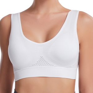 Soutien-gorge de sport sans fil écologique pour femme Confortable Léger Séchage rapide Respirant Active Yoga Fitness High Impact Plus Size - Product Image 4
