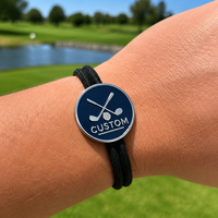 Marqueur de balle de golf magnétique personnalisé avec logo sur bracelet, idéal pour les clubs de golf, les tournois et les programmes cadeaux