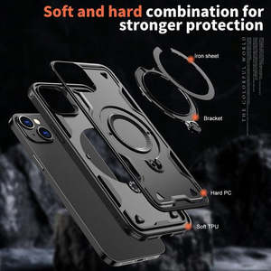 เคส Samsung Galaxy S25 Ultra Hybrid พร้อมขาตั้งแม่เหล็กแบบหมุนขนาดใหญ่ สีดำ - Product Image 4
