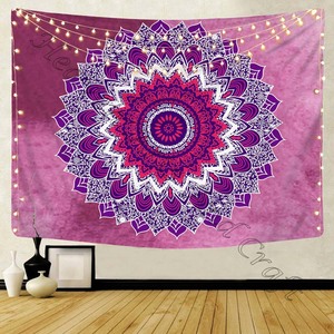 Tapisserie de Mandala Hippie, décoration de chambre à coucher, tapisserie psychédélique, impression personnalisée, tapisserie de Mandala bohème, grande taille - Product Image 6