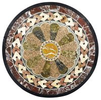 Marmor-Mosaik Intarsienplatte Umweltfreundlicher Couchtisch für Wohnzimmermöbel Modern Rund