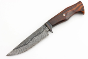 Las mejores ventas Cuchillo de caza al aire libre con capas de mango de madera San Mai Damasco Cuchillos de supervivencia Cuchillo de hoja fija - Product Image 2