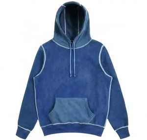 Personalizado de invierno bordado Sunfaded Vintage ácido lavado desgastado Boxy pulóver Sudadera con capucha para hombres Streetwear sudadera y sudaderas con capucha - Product Image 5