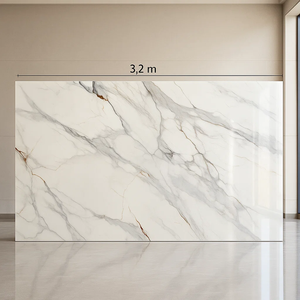 แผ่นควอตซ์คาลาคัตต้าซุปเปอร์หรูหรา หนา 20/30 มม. ทนทาน กันน้ำ ทนความร้อน/ไฟ ดีไซน์ทันสมัย สำหรับผนัง พื้น ท็อปห้องน้ำ ขนาดใหญ่ - Product Image 3