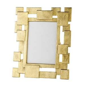 Marco de Fotos Rectangular Metálico Color Oro Rosa con Diseño Floral para Decoración de Mesa en Hogar y Oficina - Product Image 1