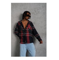 Chemises d'hiver pour hommes, grande taille, imprimées, anti-rides, anti-bouloches, respirantes, écologiques, 100% coton, style streetwear