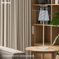 Lampe de bureau moderne sans fil à LED, abat-jour en plastique, batterie rechargeable, éclairage réglable à 3 couleurs, contrôle tactile, intensité variable
