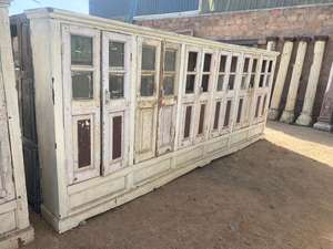 ประตูกระจกตู้ไม้สไตล์วินเทจคลาสสิกหรูหราเฟอร์นิเจอร์ตกแต่งบ้านสำหรับห้องนั่งเล่นบ้านไร่สีที่กำหนดเอง - Product Image 6