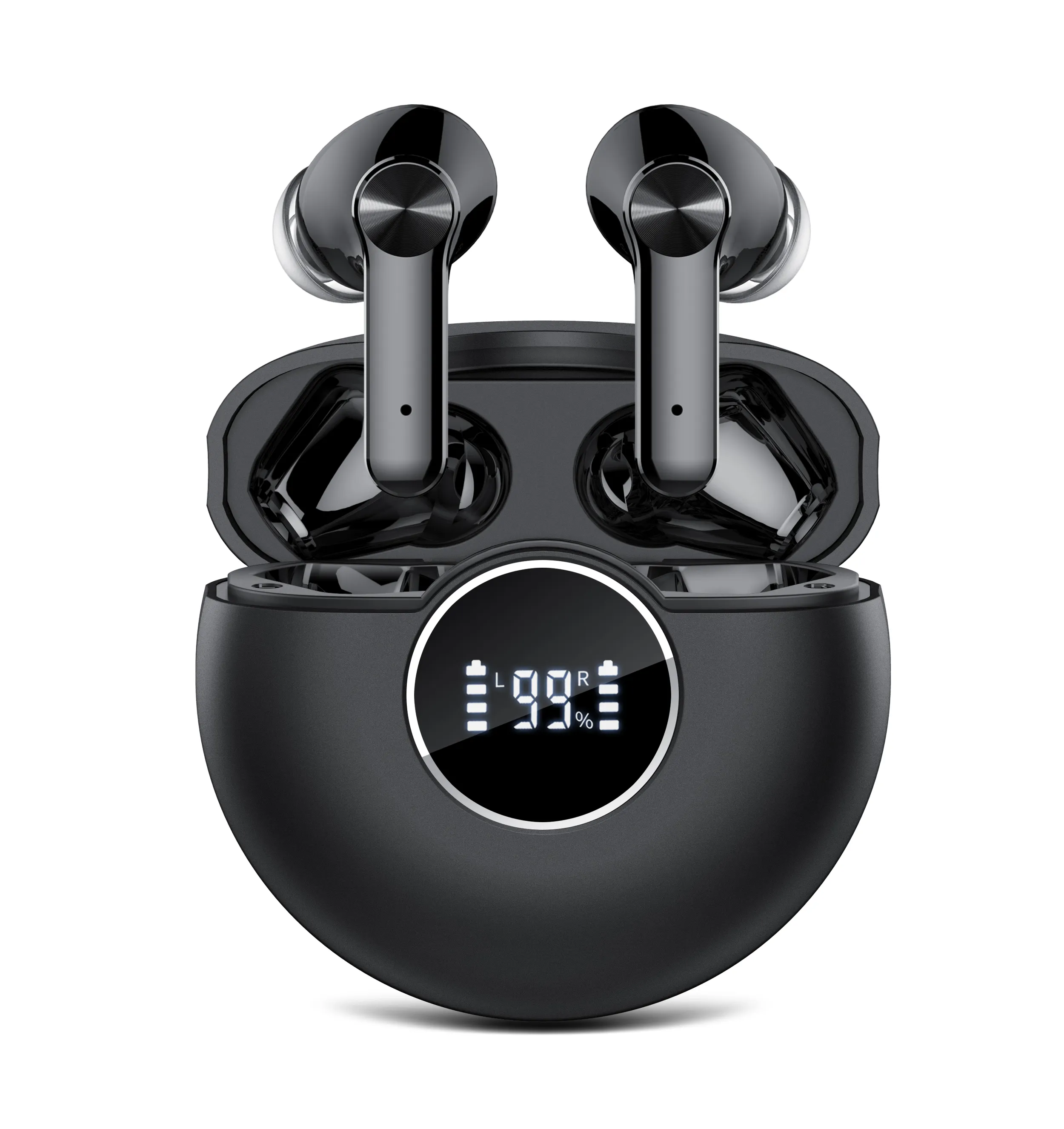 Lantronlife earphone & headphone S40 V5.3, earbud nirkabel dengan mikrofon peredam bising