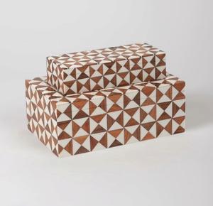 Juego de joyero de 2 tamaños diferentes, diseño fabuloso, madera con incrustaciones de hueso, joyero de trabajo, caja de almacenamiento de cosméticos para superventas - Product Image 5