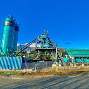 โรงแบทช์คอนกรีตขนาดกะทัดรัด100 M3 /h พร้อมปั๊มเครื่องยนต์ PLC สภาพการใช้งานใหม่สำหรับอุตสาหกรรมการก่อสร้าง - Product Image 1