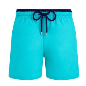 Shorts de baño para hombre, 130 GSM, secado rápido, poliéster, estampado tropical de palmeras rosas, shorts de playa, logotipo personalizado por sublimación, shorts para hombre - Product Image 2