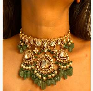 Ensemble de collier Kundan victorien lourd de haute qualité bijoux du fabricant indien pour femmes fêtes de mariage de Style Vintage de luxe - Product Image 1