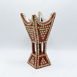 Brûleur Bakhoor incrusté en laiton brûleur Bukhoor fait à la main brûleur d'encens électrique en bois Bakhoor par Tradnary Exim Pvt Ltd - Product Image 4