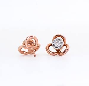 Pendientes de Aro de Oro Sólido de 14K con Diamantes de Corte Redondo, Color D a G, Diamantes Cultivados en Laboratorio y Naturales, Joyería para Mujer - Product Image 4