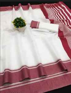 NOUVEAU SAREE EN COTON DOUX : COTON SOIE - Product Image 5