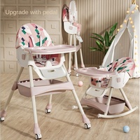 Chaise de salle à manger pliable multifonctionnelle en plastique pour bébé avec dossier Table d'apprentissage stable pour la maison et la salle de sport