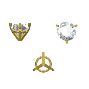 Clásico minimalista 0.50CT Lab Grown Unisex Stud Pendientes en oro de 14K Venta al por mayor OEM Diamond Jewelry - Product Image 3