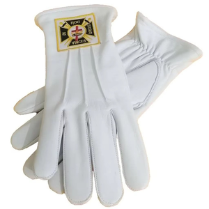 Gants maçonniques 100% coton Gants en cuir d'hiver d'excellente qualité avec emblème personnalisé pour un usage professionnel quotidien - Product Image 5