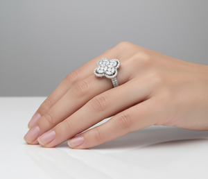 Anillo de Diamantes Múltiples para Mujer, Diamantes Naturales y Cultivados en Laboratorio - Product Image 6