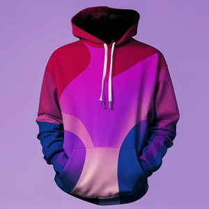 New Fashion 3D Print <b>Purple</b> <b>Hoodie</b> <b>Men</b> Y2k Clothes Women Casual Sweatshirt Kids Loose Sportswear Autumn Street Hip Hop Clothing - Product Image 2