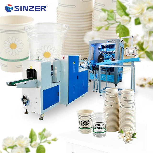 High-efficiency Eight-station Automatic Screen Printing Machine with corona Treatment for Plastic Paper Cups PET PP