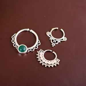 Venta caliente de moda en forma de U medio anillo chapado en oro pendientes sin perforación joyería de boda - Product Image 6